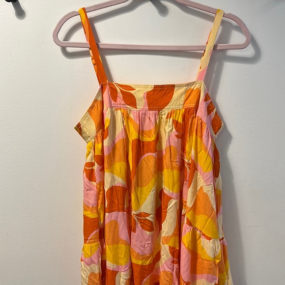 Abel The Label Anthropologie Orange Pink Boho Maxi Dress - Picture 3 of 6